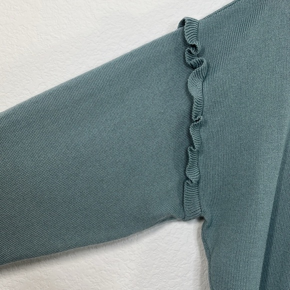 Rebecca Taylor Merino Wool‎ Ruffle Turtleneck Sweater size Medium - Picture 7 of 9